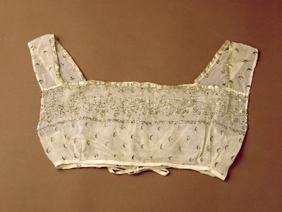 Bodice, embroidered with flattened silver wire, c.1805-10 by Indian School